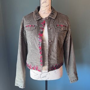 NWT Desigual Embellished Corduroy Jacket, size Euro 40 (medium)